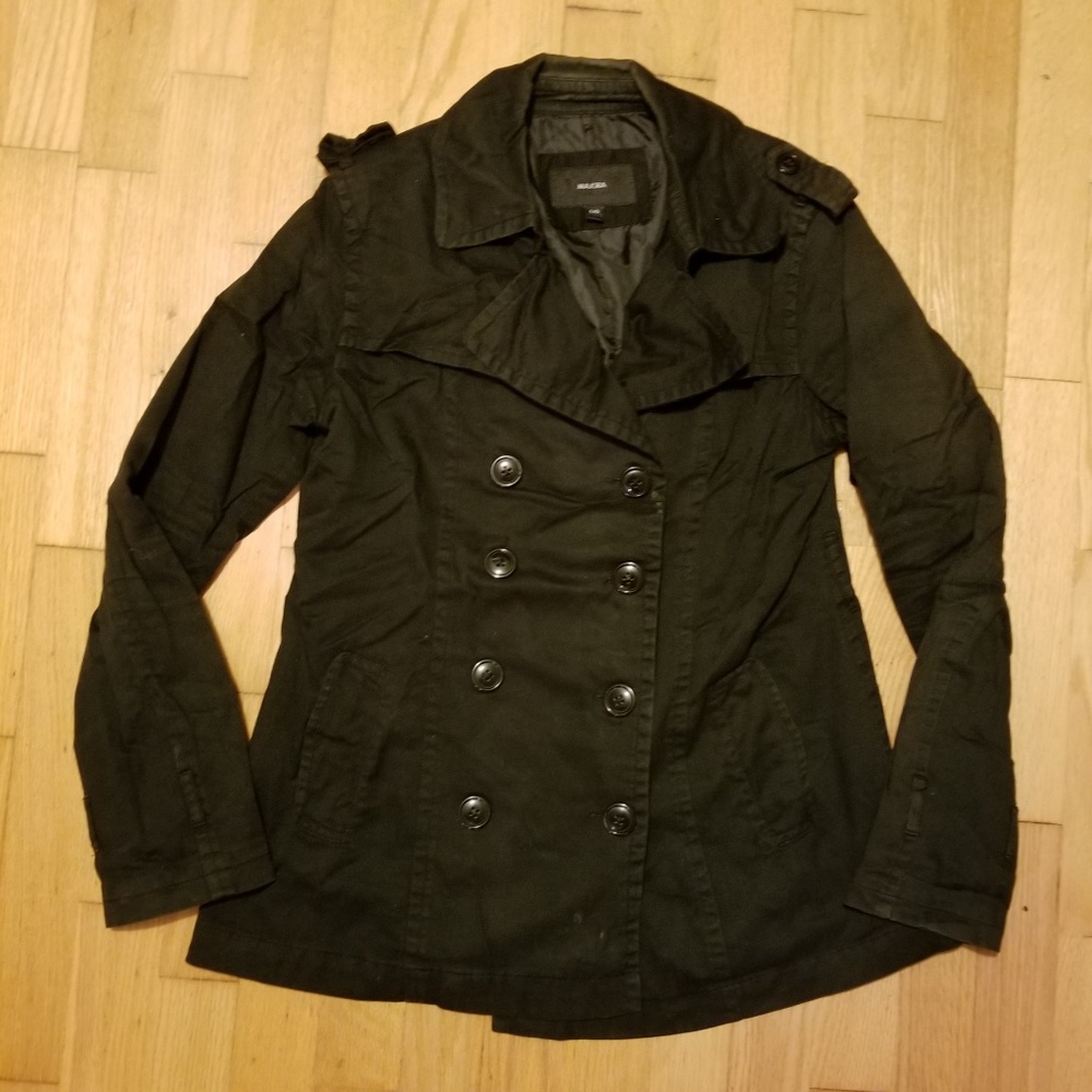 Majora Cotton Twill Double Breasted Peacoat Jacket